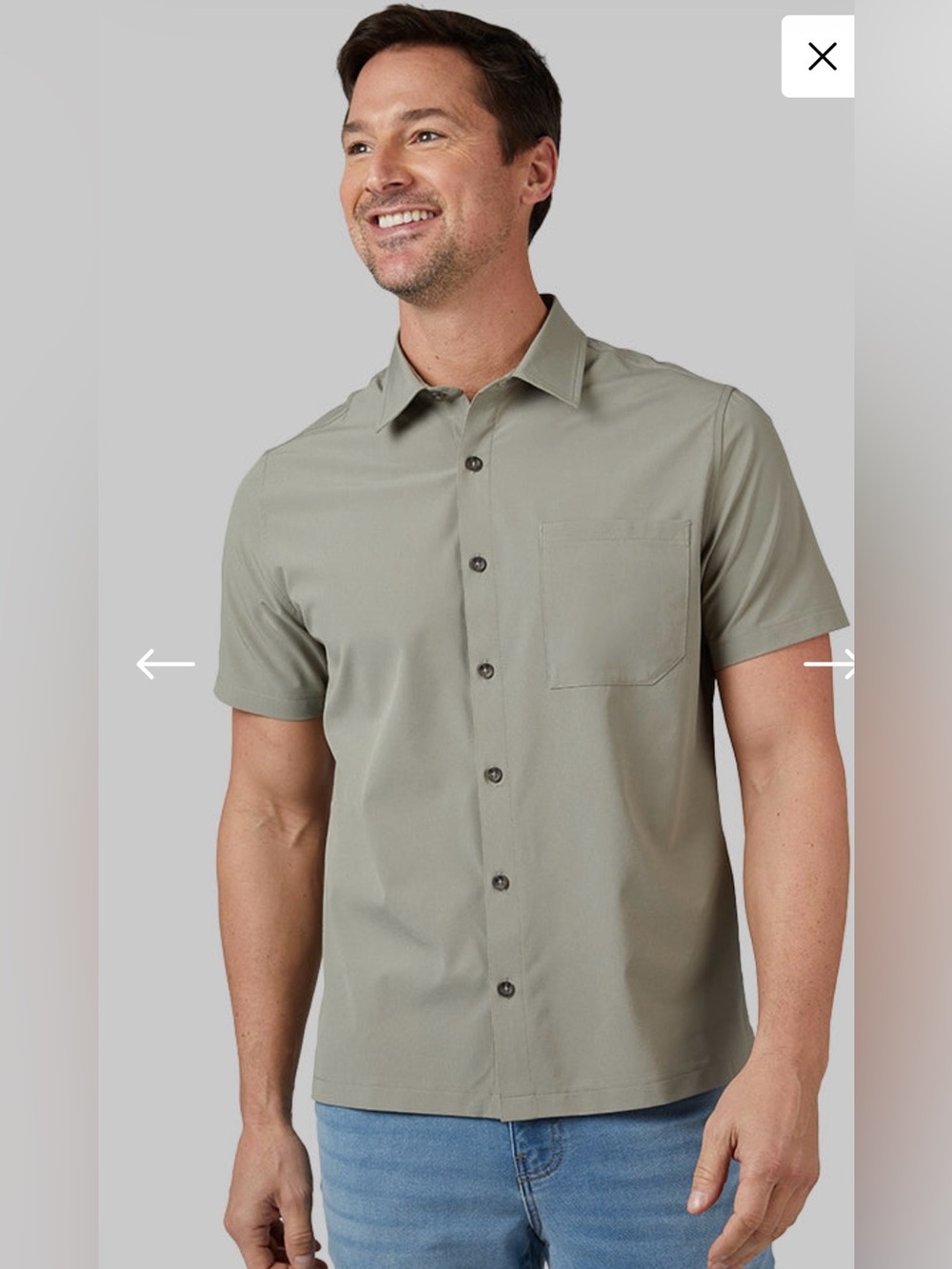 32 Degrees Button front Short Sleeve Shirt XL